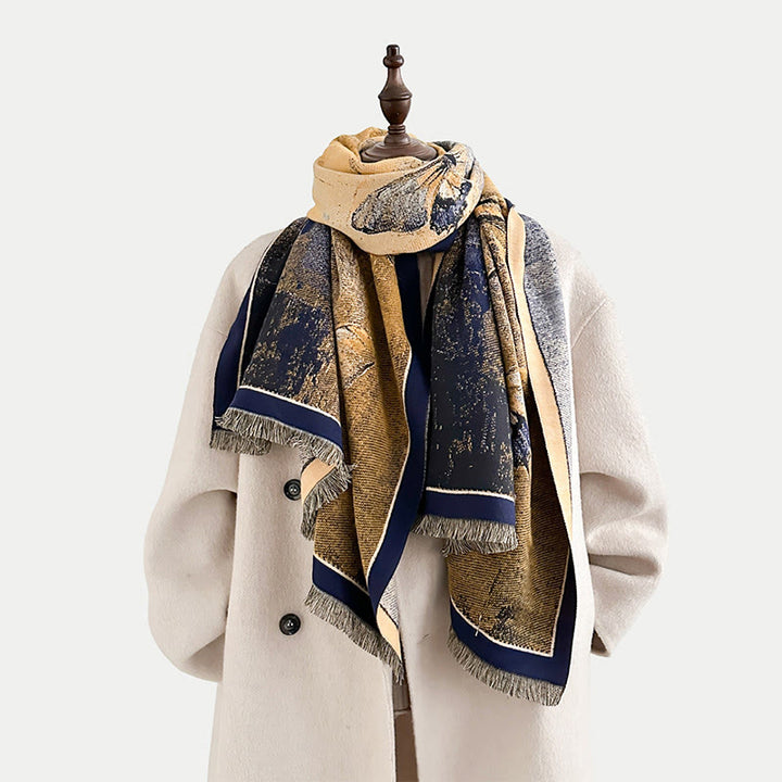 Buddha Stonesの冬用マグノリア蝶柄ソフトスカーフショール - image 6