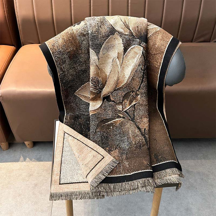 Buddha Stonesの冬用マグノリア蝶柄ソフトスカーフショール - image 10