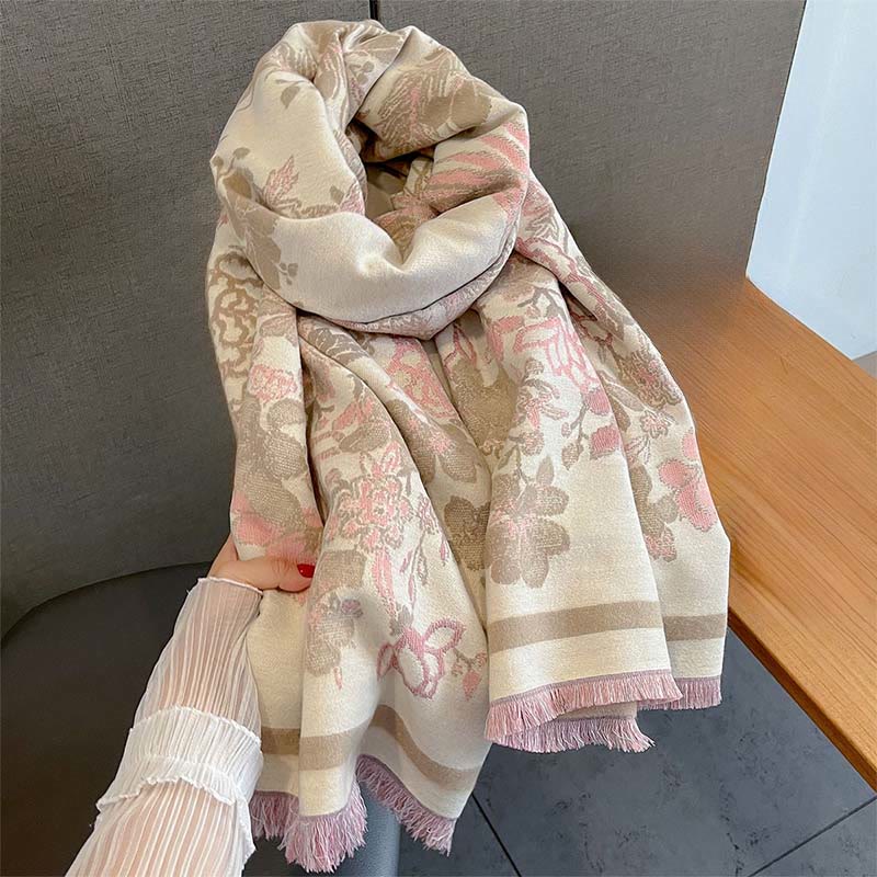 Buddha Stonesと秋の鳳凰の花柄のソフトスカーフショール - image 7