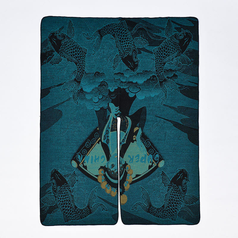 Buddha Stones冬鯉波模様 暖かくて心地よいスカーフ ショール - image 11