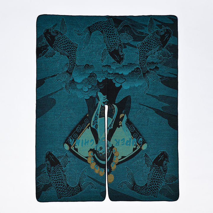 Buddha Stones冬鯉波模様 暖かくて心地よいスカーフ ショール - image 11