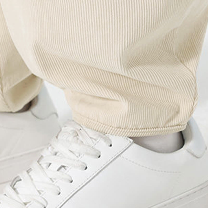 Buddha Stones秋冬 無地コーデュロイ メンズ ハーレムパンツ ポケット付き - image 18