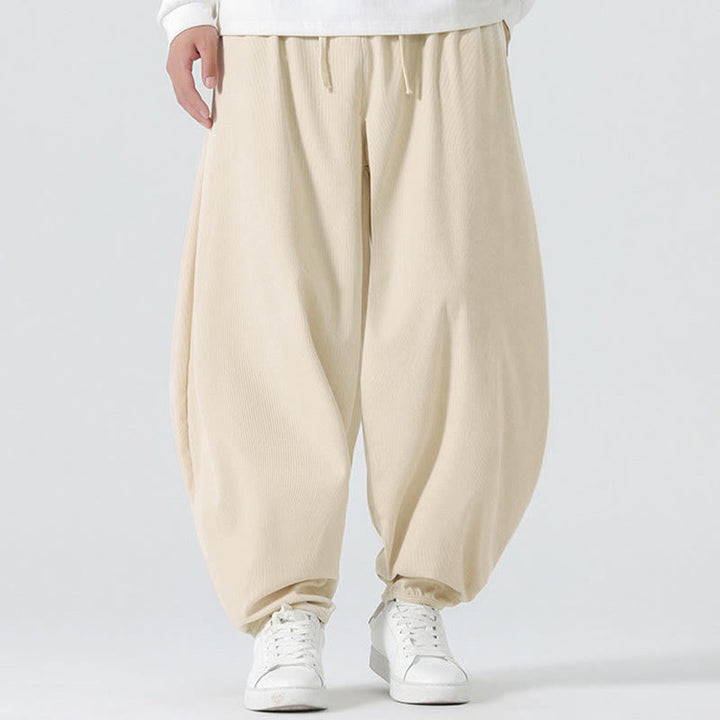 Buddha Stones秋冬 無地コーデュロイ メンズ ハーレムパンツ ポケット付き - image 14