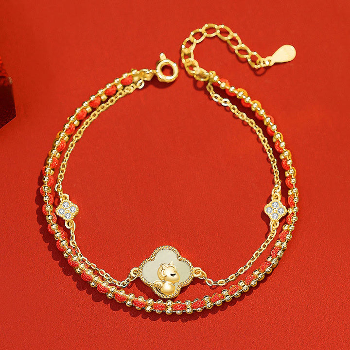 Buddha Stones925スターリングシルバー 馬年 赤瑪瑙 和田翡翠 自信のブレスレット - 和田玉（手首周り：14～18cm） - image 9