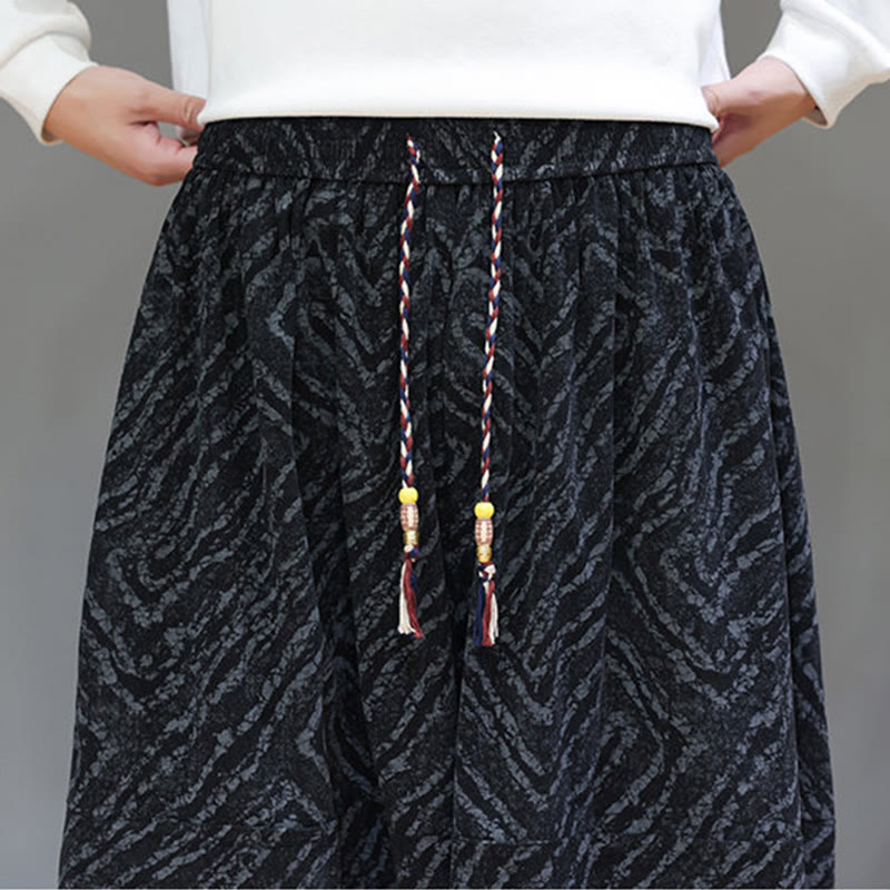 Buddha Stonesの秋の質感、ドローストリングデザイン、コーデュロイ、コットンリネン、ポケット付きメンズハーレムパンツ - image 19