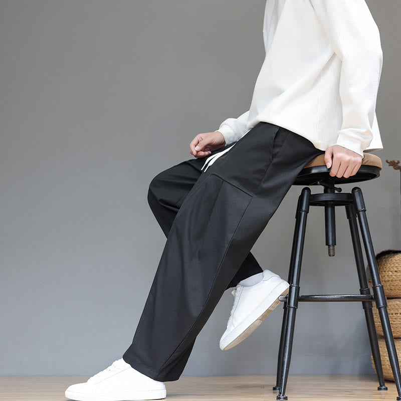 Buddha Stones秋冬 ピュアカラー コットン メンズ クロップド ハーレムパンツ ポケット付き - image 29