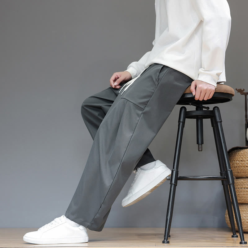 Buddha Stones秋冬 ピュアカラー コットン メンズ クロップド ハーレムパンツ ポケット付き - image 17