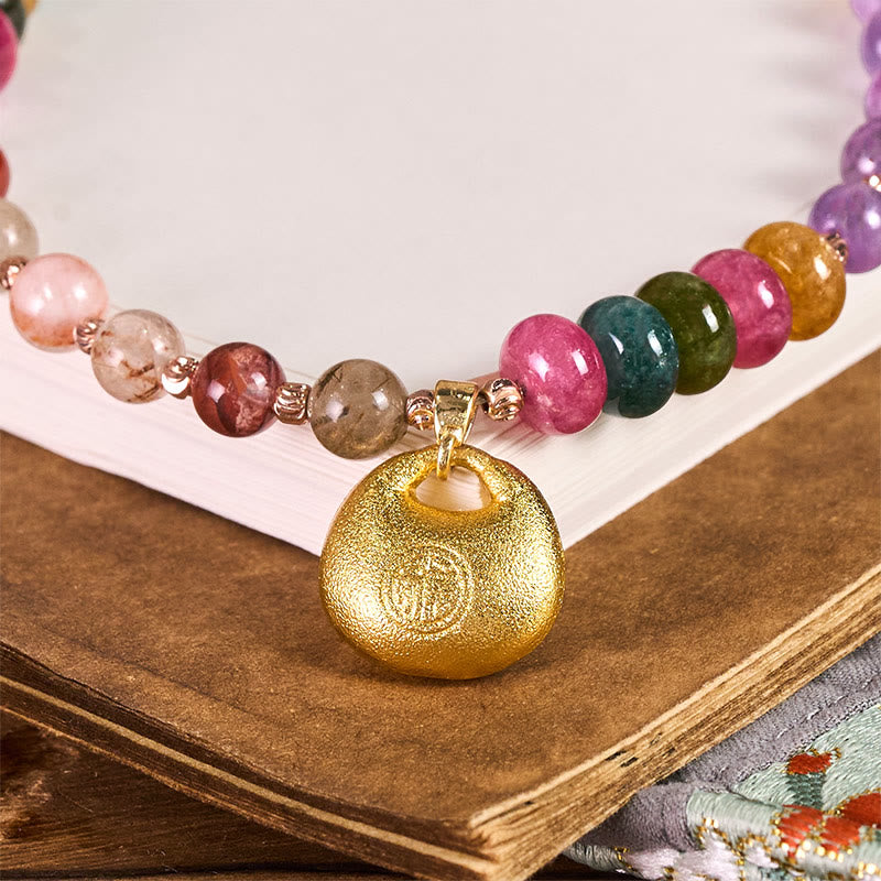 Buddha Stonesカラフル フーキャラクター アメジスト スーパーセブン クリスタル キーチェーン 携帯電話 吊り下げ装飾 - image 1