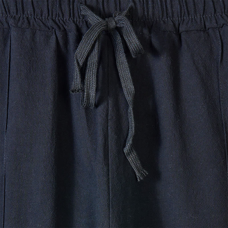 Buddha Stones無地 サイドボタン メンズ コットンパンツ ポケット付き - image 5