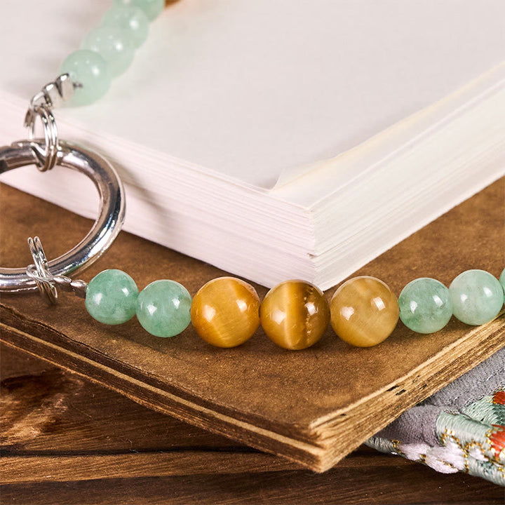 Buddha Stones翡翠ビーズ豊かさキーホルダー携帯電話吊り下げ装飾 - image 1