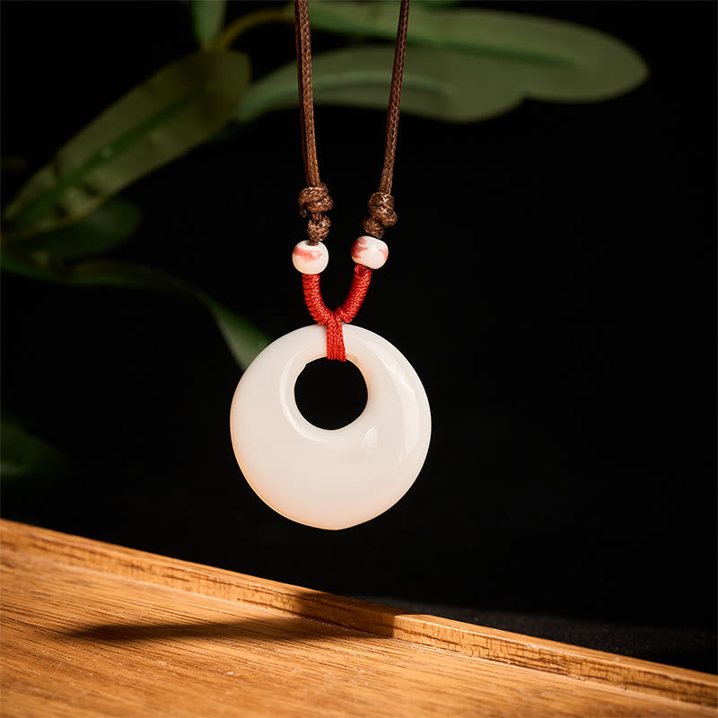 Buddha Stonesエスニック 牡丹 桃の花 蓮のシンボル 陶器 ネックレス 悟りのペンダント - image 25