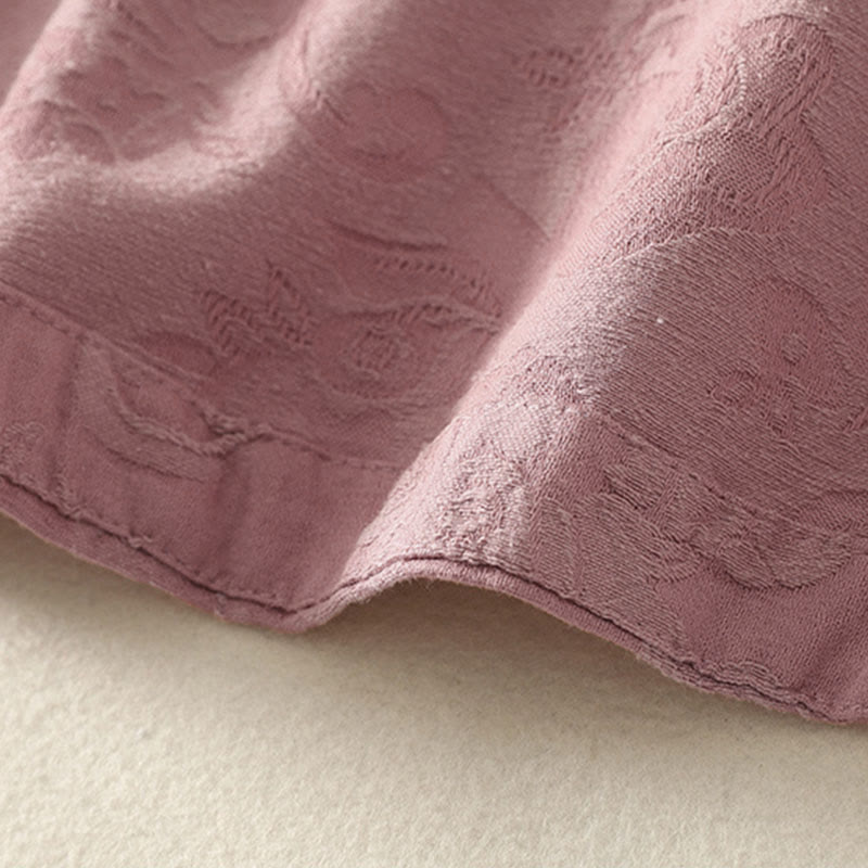 Buddha Stonesジャカード 斜め前立て 長袖 レディース コットンリネン ボタンシャツ - image 18