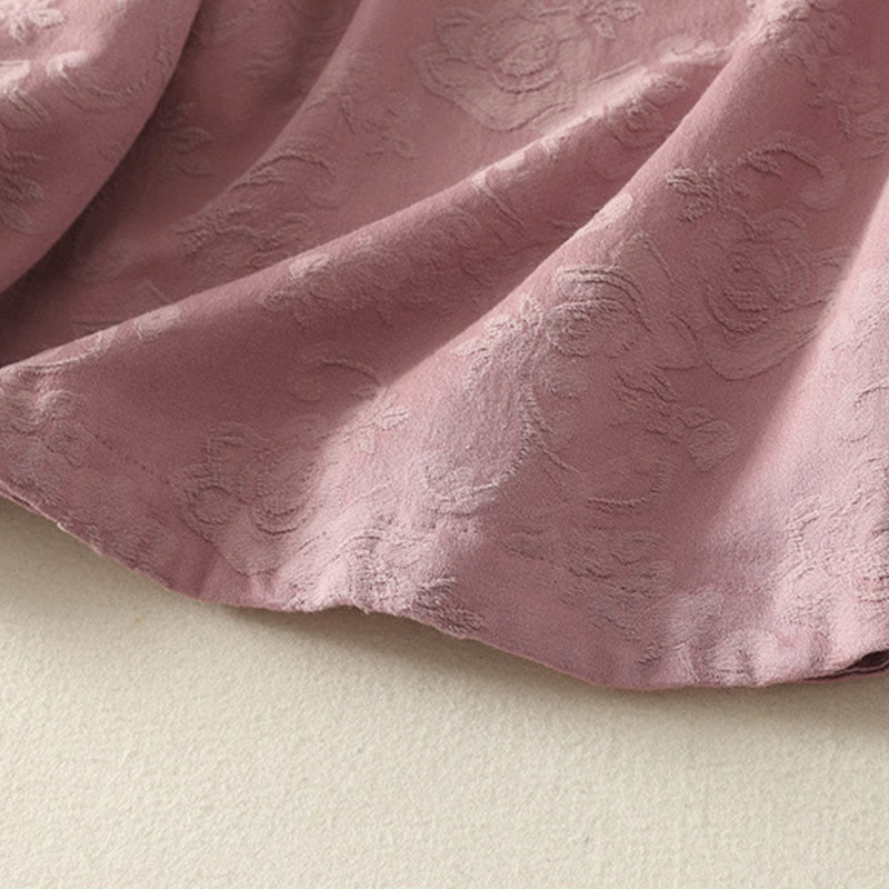 Buddha Stonesジャカード 斜め前立て 長袖 レディース コットンリネン ボタンシャツ - image 17