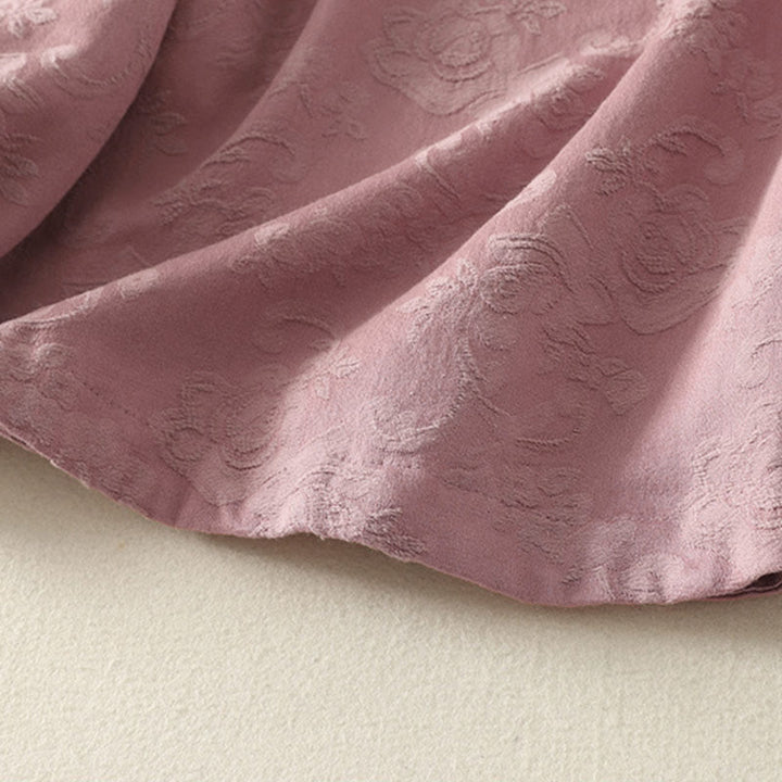 Buddha Stonesジャカード 斜め前立て 長袖 レディース コットンリネン ボタンシャツ - image 17