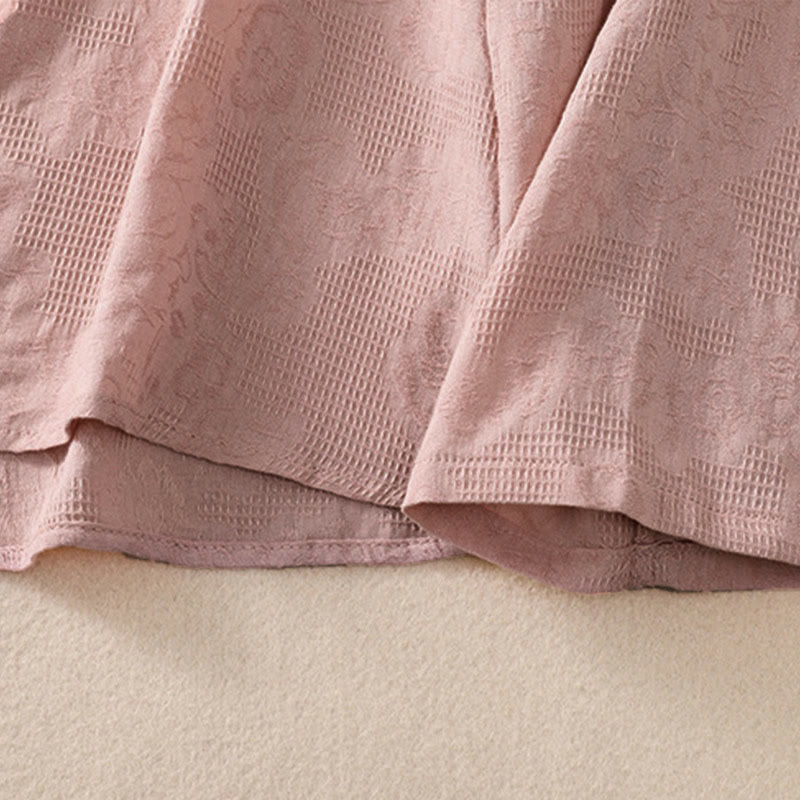 Buddha Stones秋 刺繍 アシンメトリーデザイン カエルボタン レディース コットン 長袖シャツ - image 22