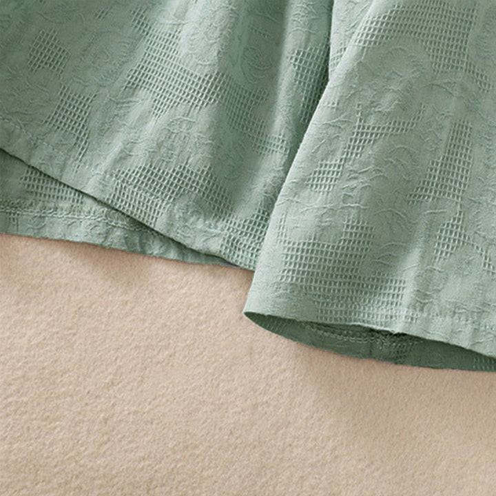 Buddha Stones秋 刺繍 アシンメトリーデザイン カエルボタン レディース コットン 長袖シャツ - image 6