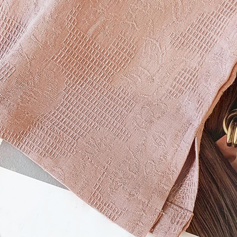 Buddha Stones通勤用ジャカード チャイニーズフロッグボタン マンダリンカラー 長袖 レディース コットンシャツ - image 28