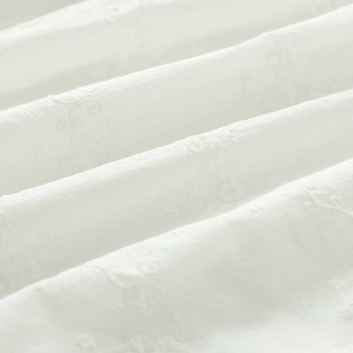 Buddha Stonesの秋のフリル襟刺繍レリーフフラワーボタンレディースコットン長袖シャツ - image 16