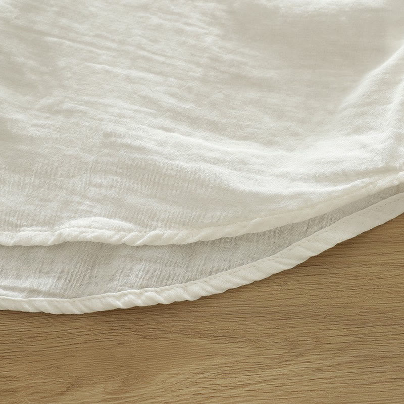 Buddha Stones秋 ホワイト カラフル 花柄 刺繍 ボタン レディース コットン 長袖シャツ - image 11