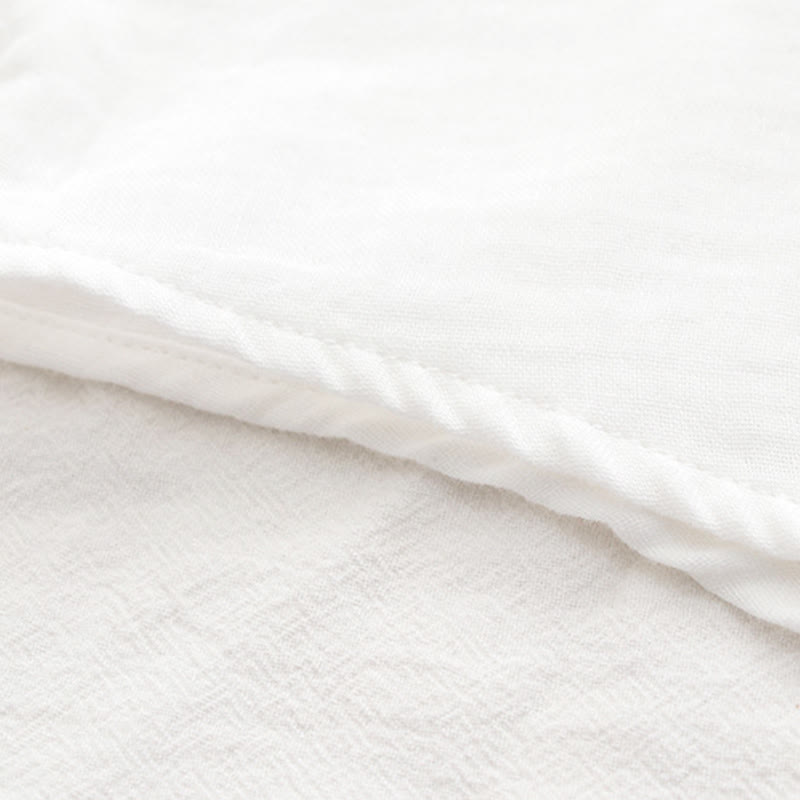 Buddha Stonesと秋の白緑の草ボタンレディースコットン長袖シャツ - image 12