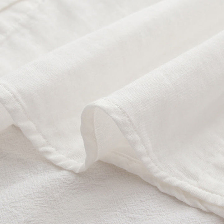 Buddha Stonesと秋のピンクの梅の花の刺繍ボタンレディースコットン長袖シャツ - image 13