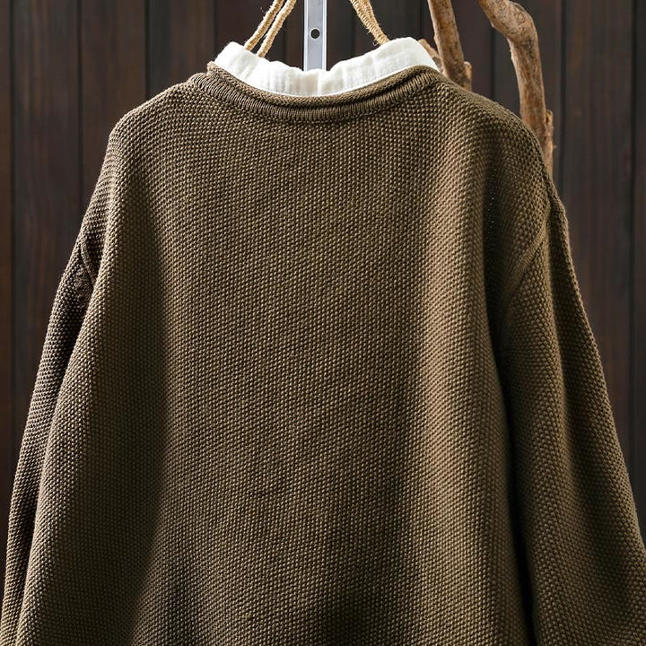 Buddha Stones秋 フローラルボタン コットン レディース 長袖 ニットカーディガン セーター - image 7