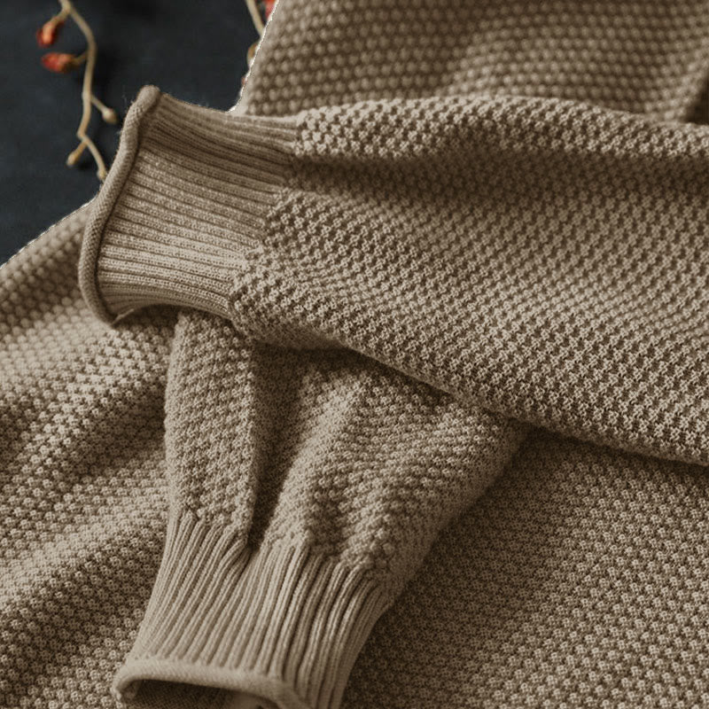 Buddha Stones秋 カラフルボタン Vネック コットン レディース 長袖 ニットセーター - image 4