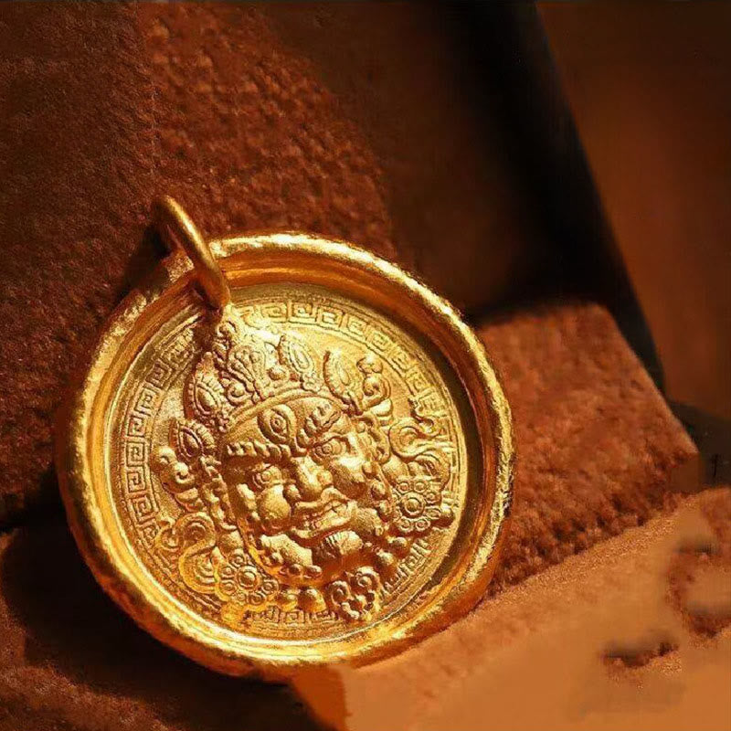 Buddha Stonesイエロージャンバラ銅富豊かさチェーンペンダントネックレス - image 0