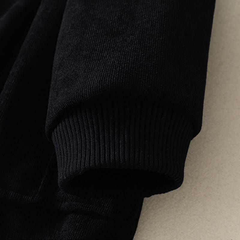 Buddha Stones冬用ハイネック 暖かいコットン レディース 長袖 ミディ丈 ワンピース ポケット付き - image 23