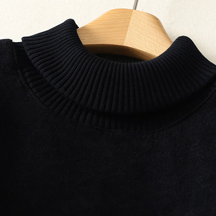 Buddha Stones冬用ハイネック 暖かいコットン レディース 長袖 ミディ丈 ワンピース ポケット付き - image 22