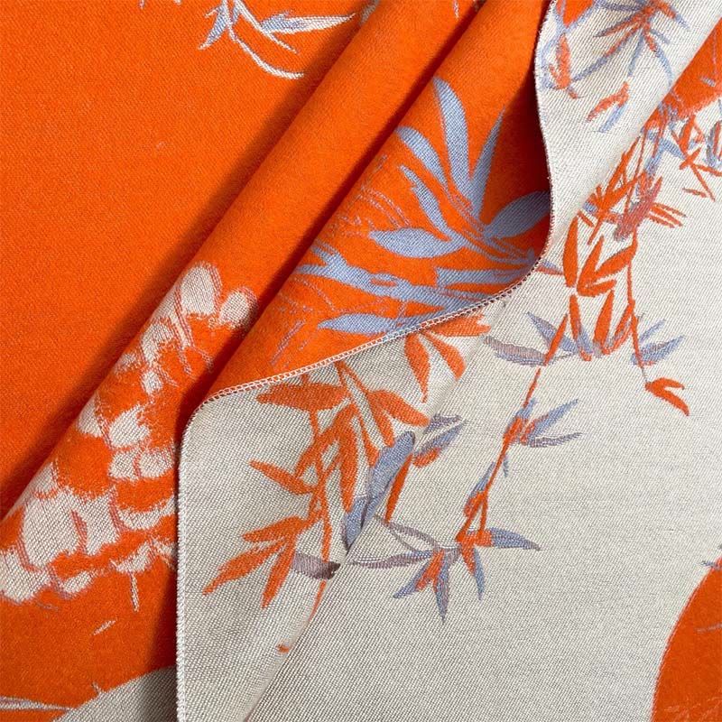 Buddha Stonesと冬扇子、竹と牡丹の花柄の心地よいスカーフショール - image 11