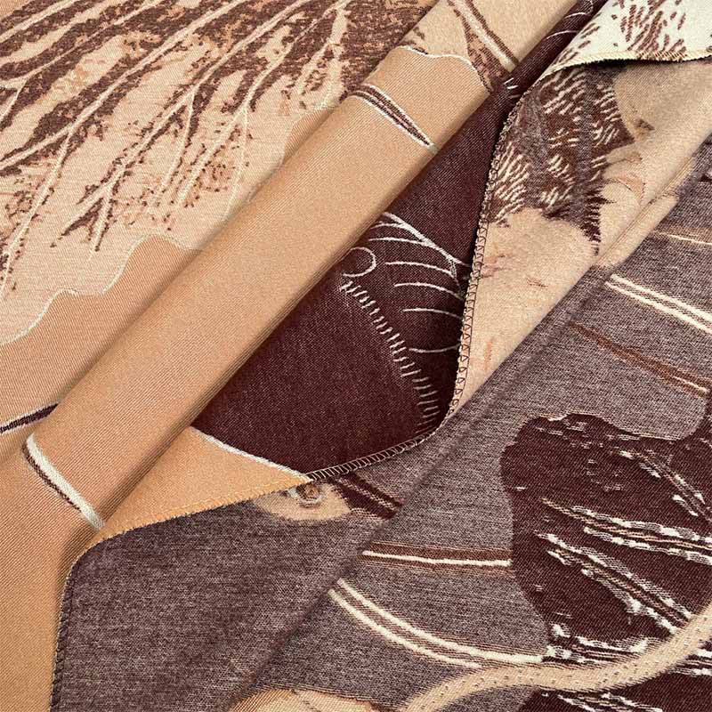 Buddha Stones、冬、コウノトリ、鳥、蓮の花、葉の模様、ソフトスカーフショール - image 15