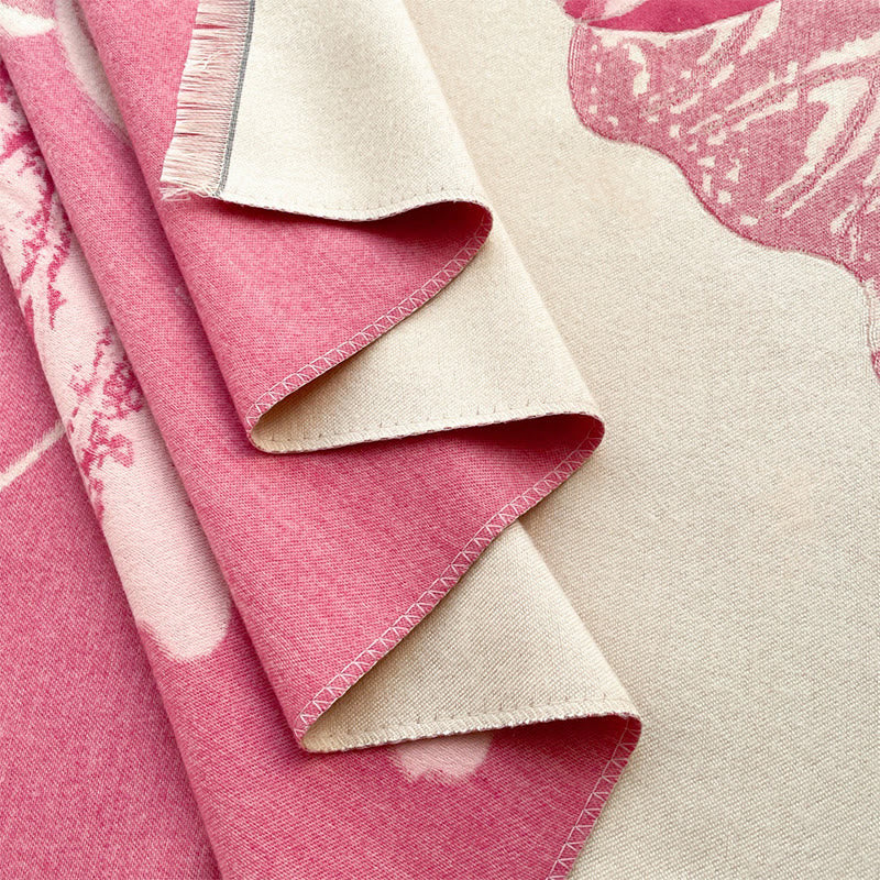 Buddha Stones、冬、コウノトリ、鳥、蓮の花、葉の模様、ソフトスカーフショール - image 7