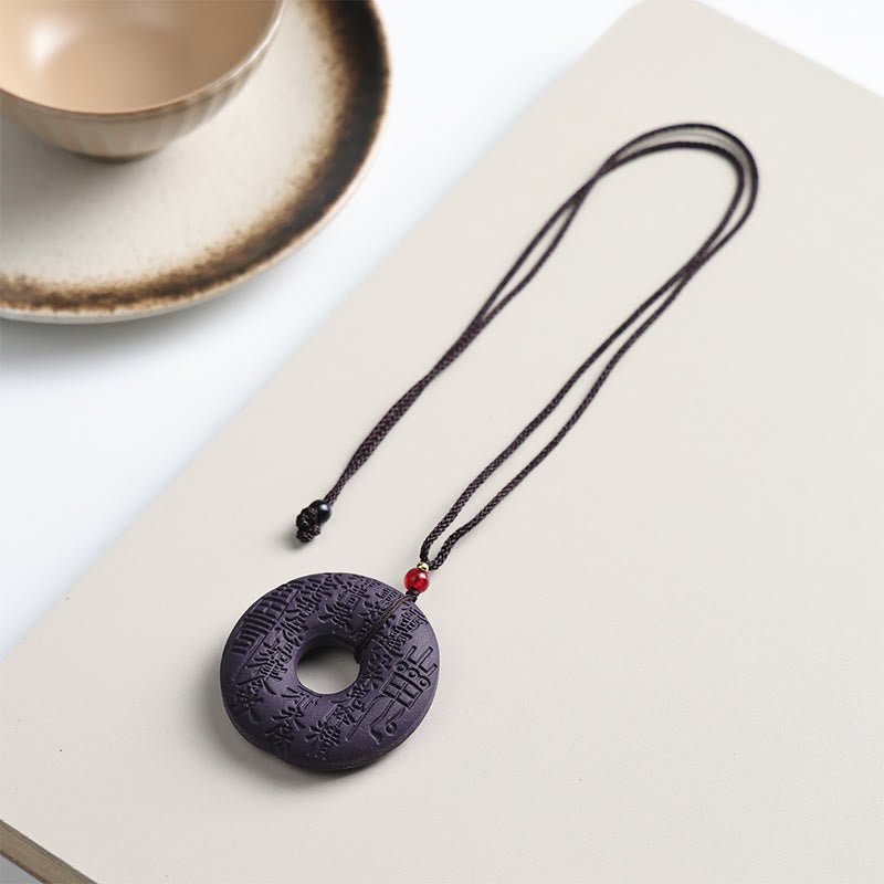 Buddha Stones狐面 蝶 饕餮平和のお守りチャーム幸運繁栄ネックレス ペンダント - 平和のお守りチャーム - image 18