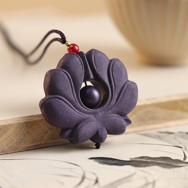 Buddha Stones狐面 蝶 饕餮平和のお守りチャーム幸運繁栄ネックレス ペンダント - 花 - image 6