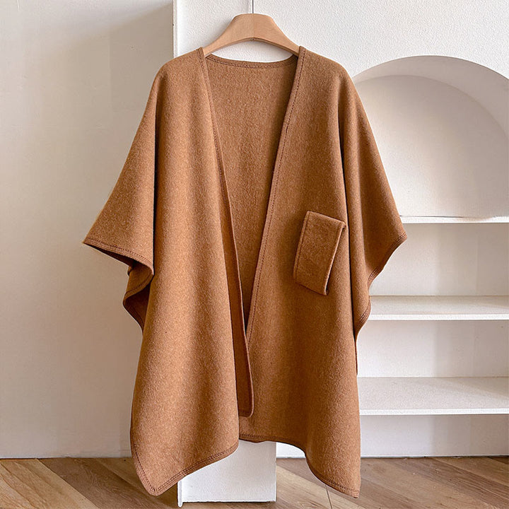 Buddha Stones冬用 無地 暖かくて心地よいスプリットスカーフ ショール - image 4