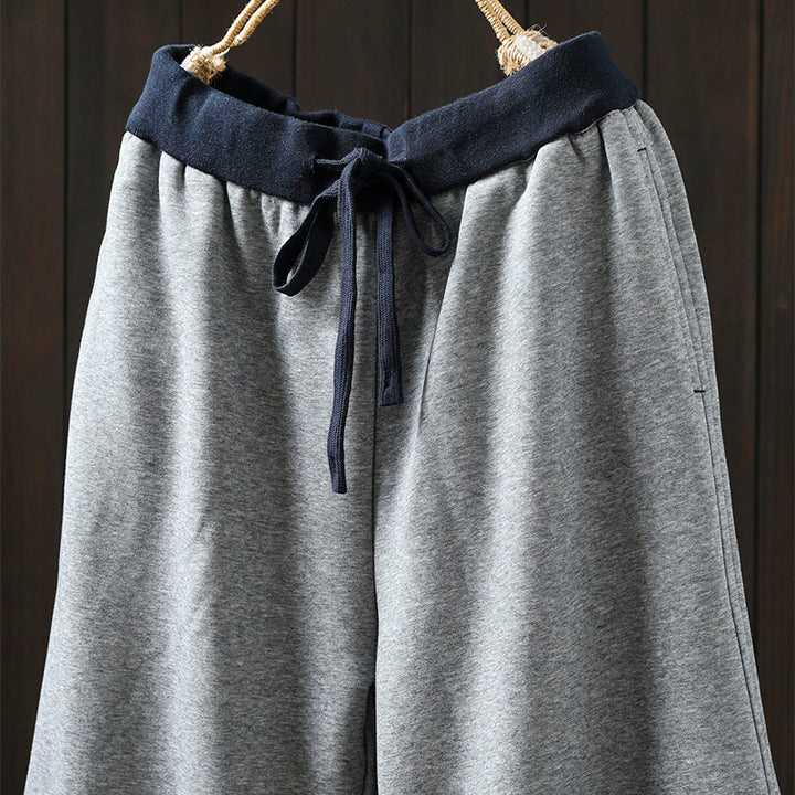 Buddha Stones秋冬 無地 カラーブロック レディース コットンパンツ ポケット付き - image 4