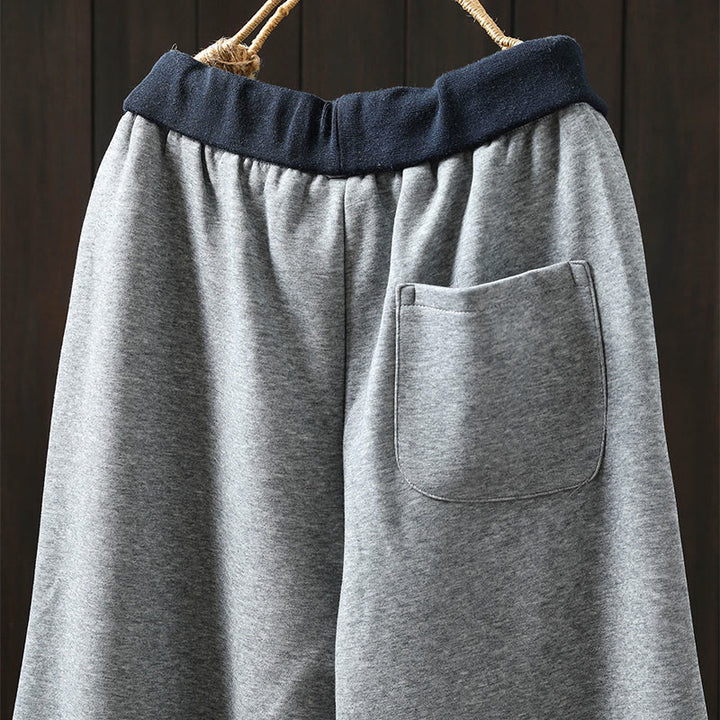 Buddha Stones秋冬 無地 カラーブロック レディース コットンパンツ ポケット付き - image 5