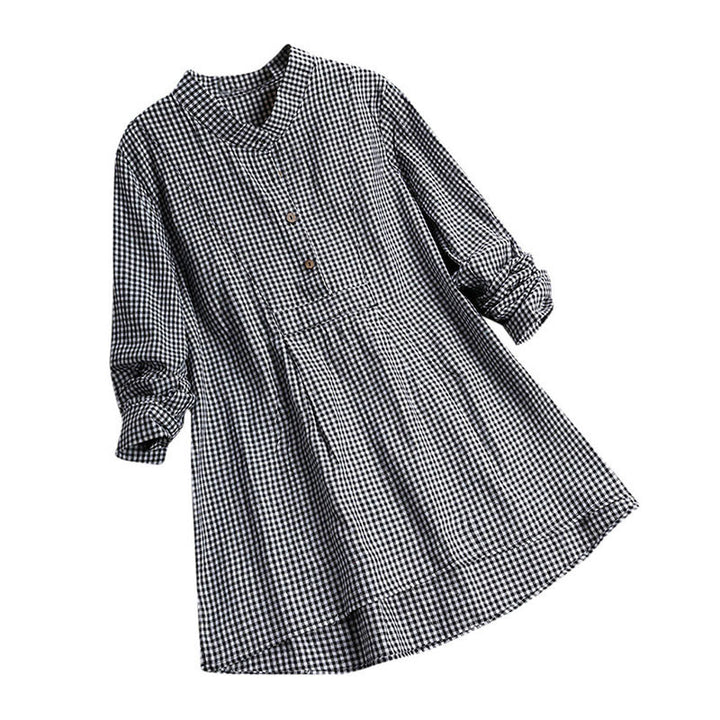 Buddha Stonesレディース ボタン 長袖 チェック柄 シャツ - 黒 - US16、 UK/AU20、 EU48 (5XL) - image 5