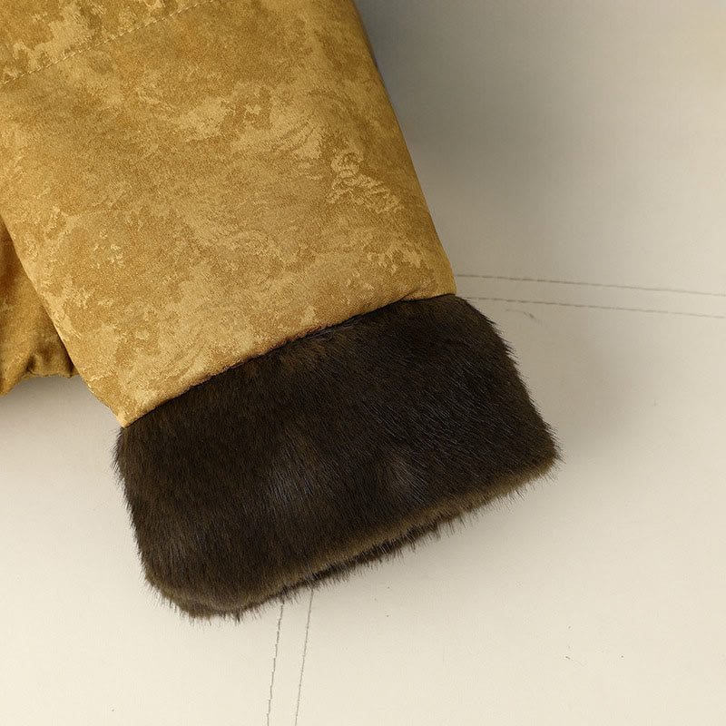 Buddha Stonesフロッグボタン ダークパターン ジャカード レディース 長袖 厚手 ジャケット ポケット付き - image 4