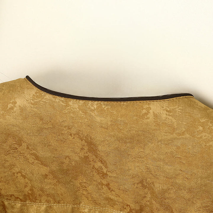 Buddha Stonesフロッグボタン ダークパターン ジャカード レディース 長袖 厚手 ジャケット ポケット付き - image 3