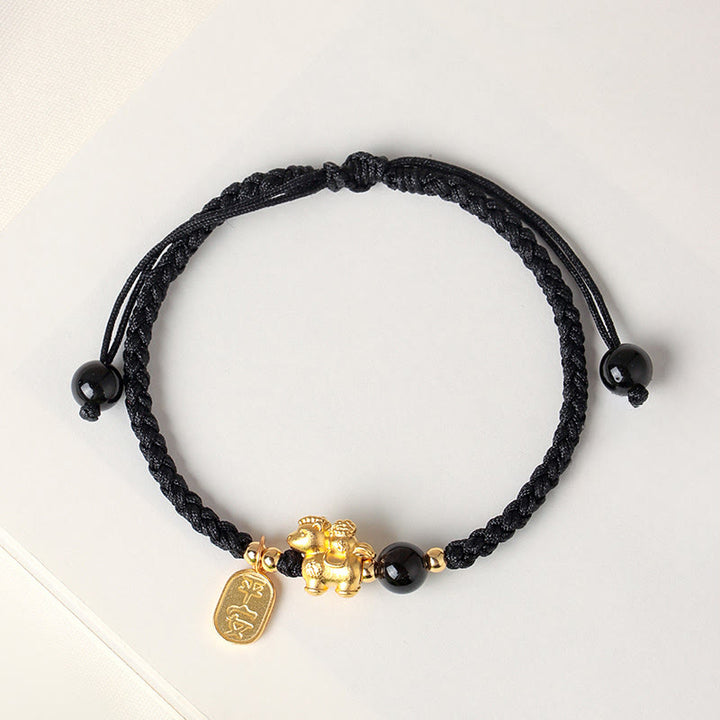 Buddha Stones999スターリングシルバー 馬年 平和と豊かさの成就ストリングブレスレット - image 8