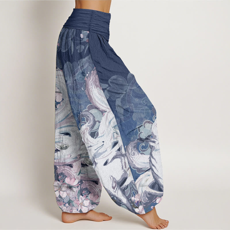 Buddha Stonesコットンフォックス チェリーブロッサム レディース 伸縮性ウエスト ハーレムパンツ - image 9