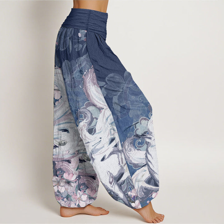Buddha Stonesコットンフォックス チェリーブロッサム レディース 伸縮性ウエスト ハーレムパンツ - image 9