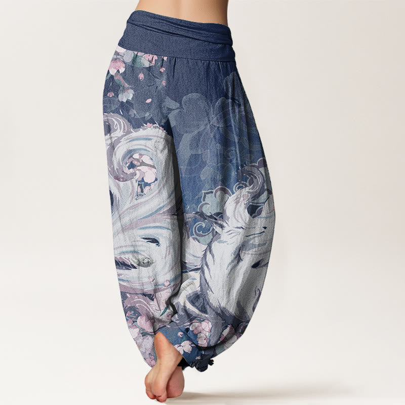 Buddha Stonesコットンフォックス チェリーブロッサム レディース 伸縮性ウエスト ハーレムパンツ - image 8