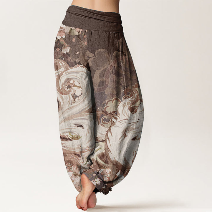 Buddha Stonesコットンフォックス チェリーブロッサム レディース 伸縮性ウエスト ハーレムパンツ - image 5