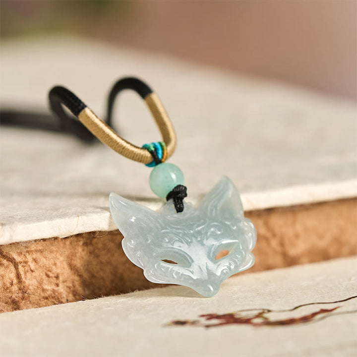 Buddha Stones狐面豊かさ幸運 ロープ ネックレス ペンダント - image 1
