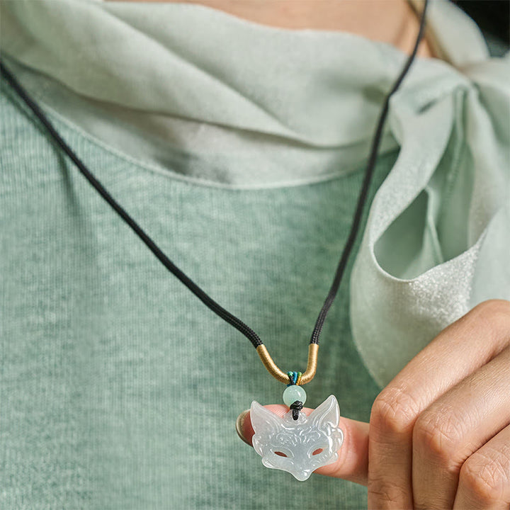 Buddha Stones狐面豊かさ幸運 ロープ ネックレス ペンダント - image 5