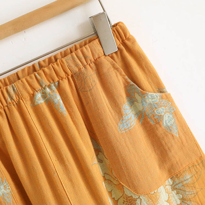 Buddha Stones 2点 カエルボタンプリント 長袖カーディガン シャツ パンツ ポケット付き コットン セット  - image 16