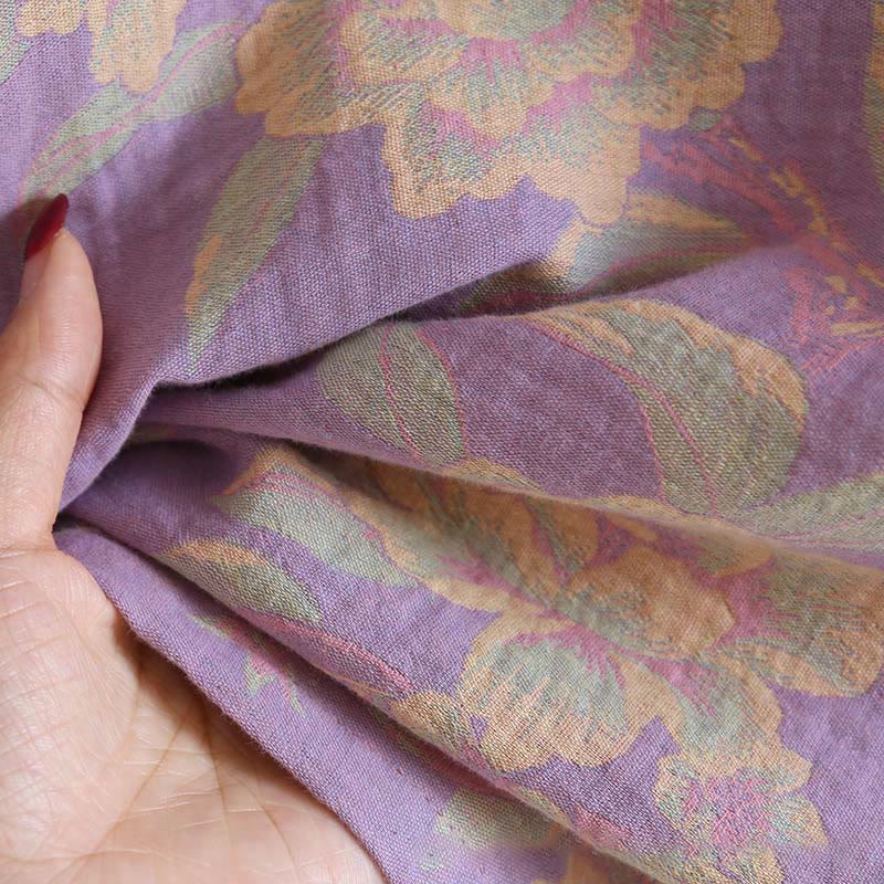 Buddha Stones 2点 花柄 長袖 クルーネック ボタンシャツ パンツ ポケット付き コットン セット  - image 23